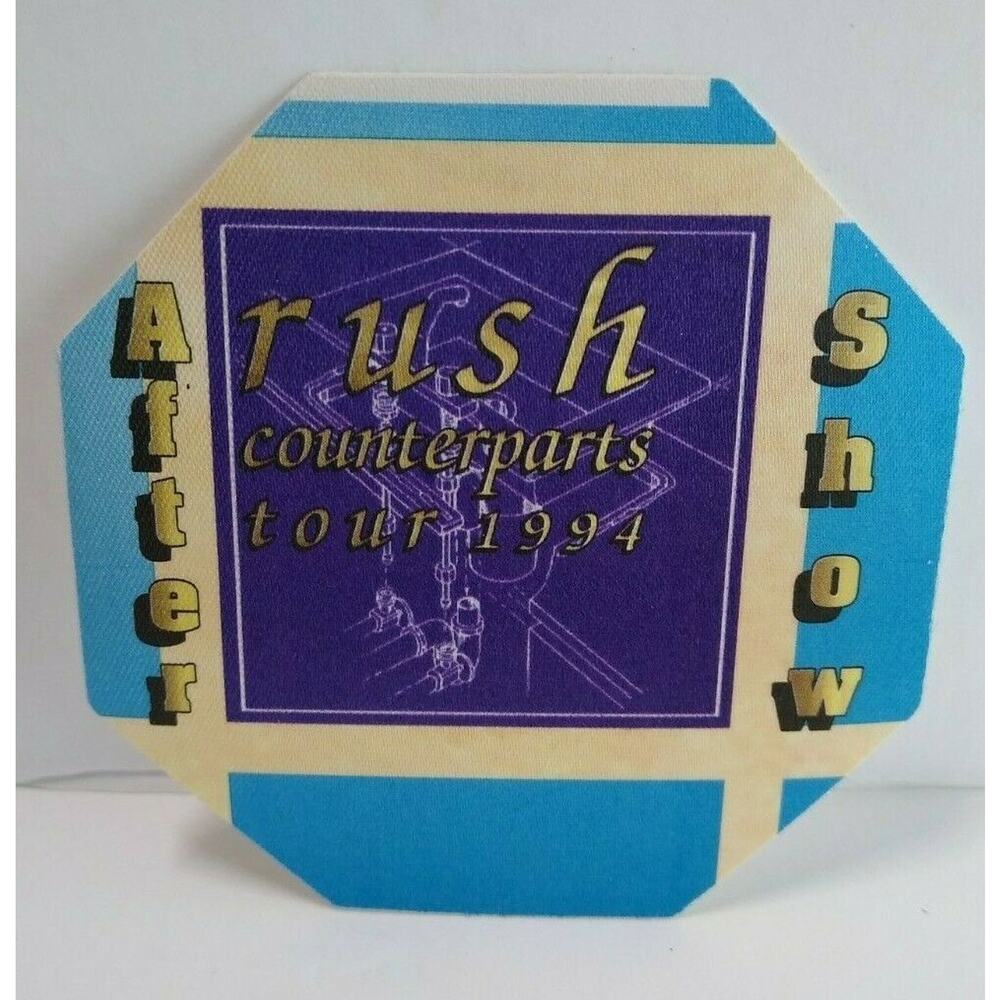 Rush Counterparts Backstage Pass Original 1994 Hard Rock Music After Show Blue